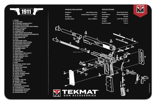 Tekkmat Gun Cleaning Bench Mat (Various Firearms)