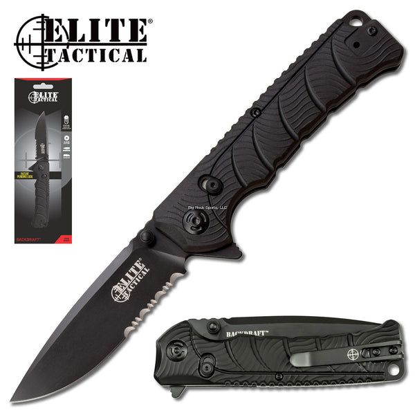 Elite Tactical Backdraft Manual Folding Knife 3.50 Inch