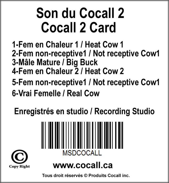 Cocall Electronic Game Call 2 – Hunters Headquarters Canada