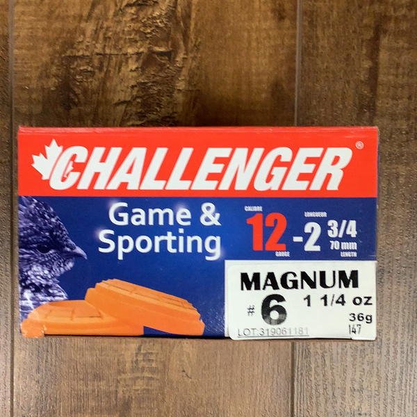 Challenger 12ga 2 3/4” #6 magnum game load