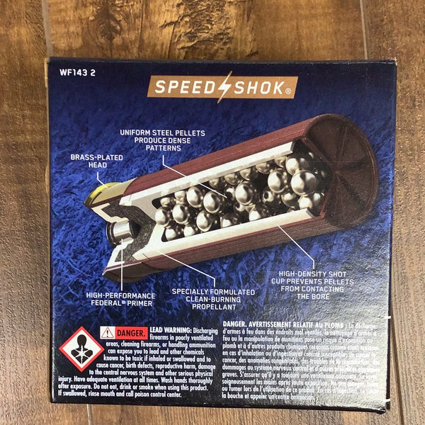 Federal Speed Shok 12ga 3” #2 steel 1 1/8 oz 1550fps
