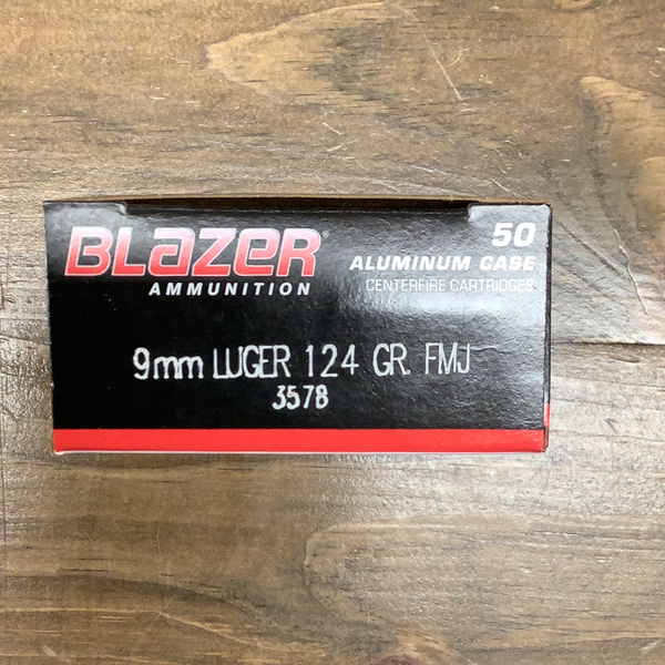 Blazer 9mm 124gr FMJ Aluminum Case