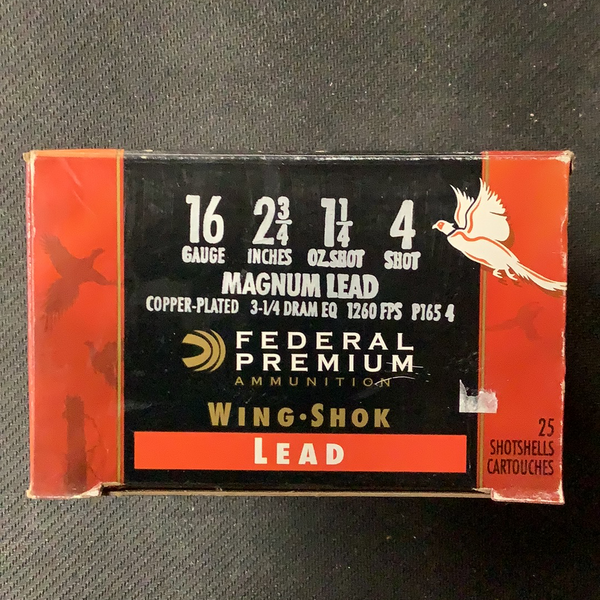 Federal Premium 16 gauge 2 3/4” #4 lead