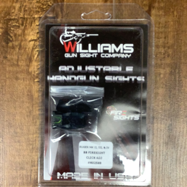 Williams Ruger Mk II, III & IV fibre optic sights