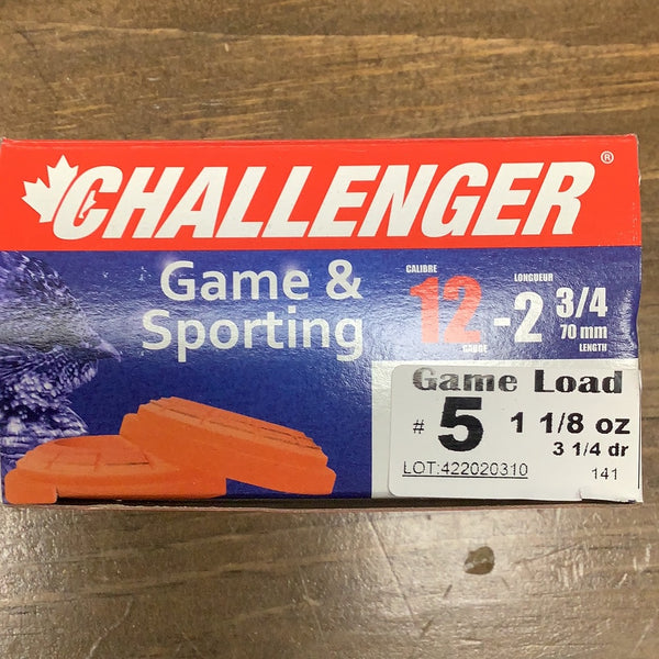 Challenger 12ga 2.75” #5 lead