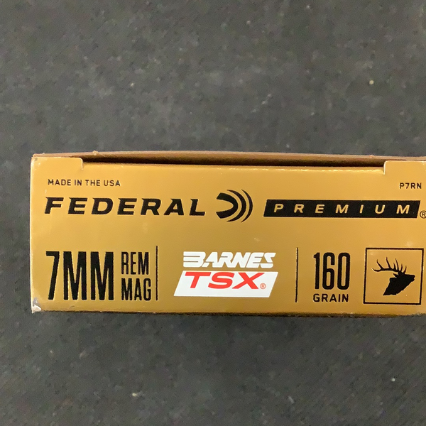 Federal Premium 7mm rem mag 160gr Barnes TSX