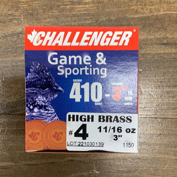 Challenger .410ga 3” #4 high brass