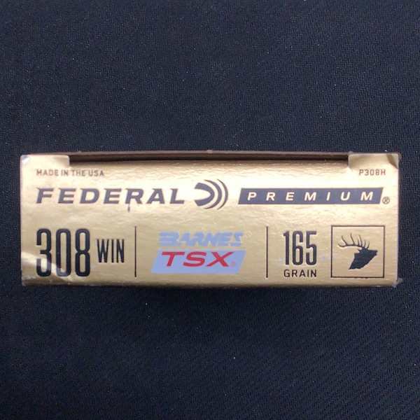 Federal Premium .30 8win 165gr Barnes TSX