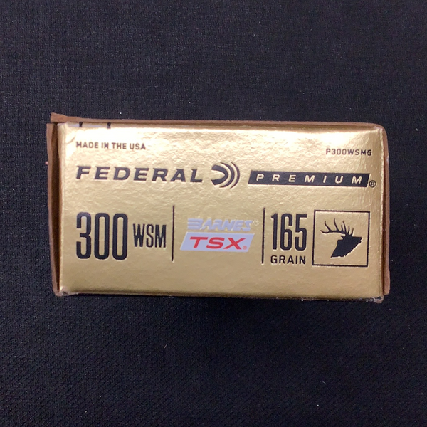 Federal Premium .300 wsm 165gr Barnes TSX