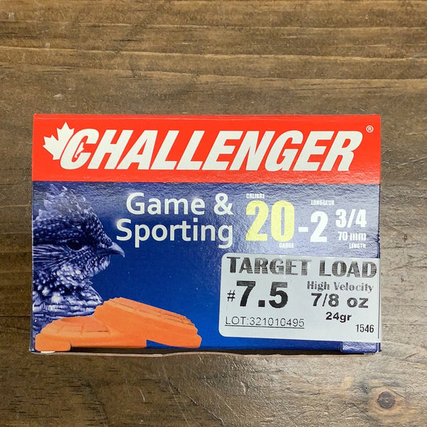 Challenger 20ga 2.75” #7.5 Lead