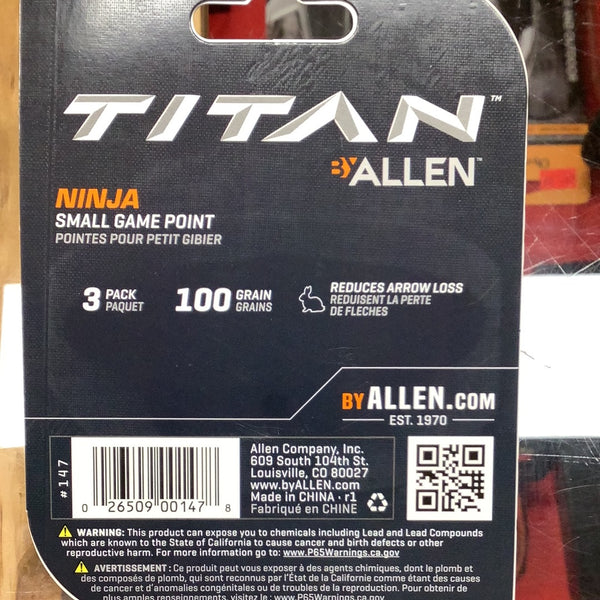 Allen Titan Small Game Arrow Point