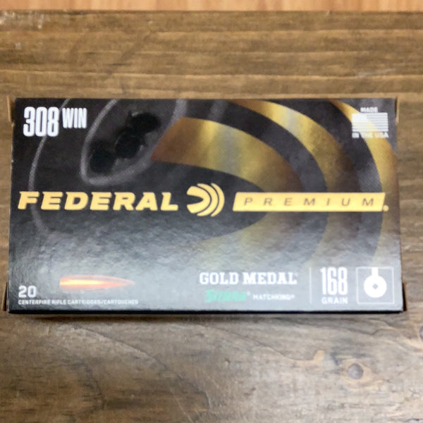 Federal premium gold medal .308 win 168gr