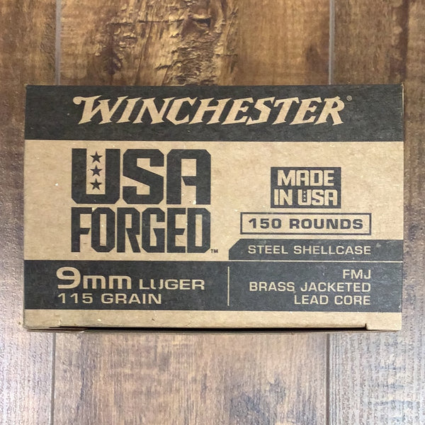 Winchester 9mm Luger forged steel case 115gr 150 rounds