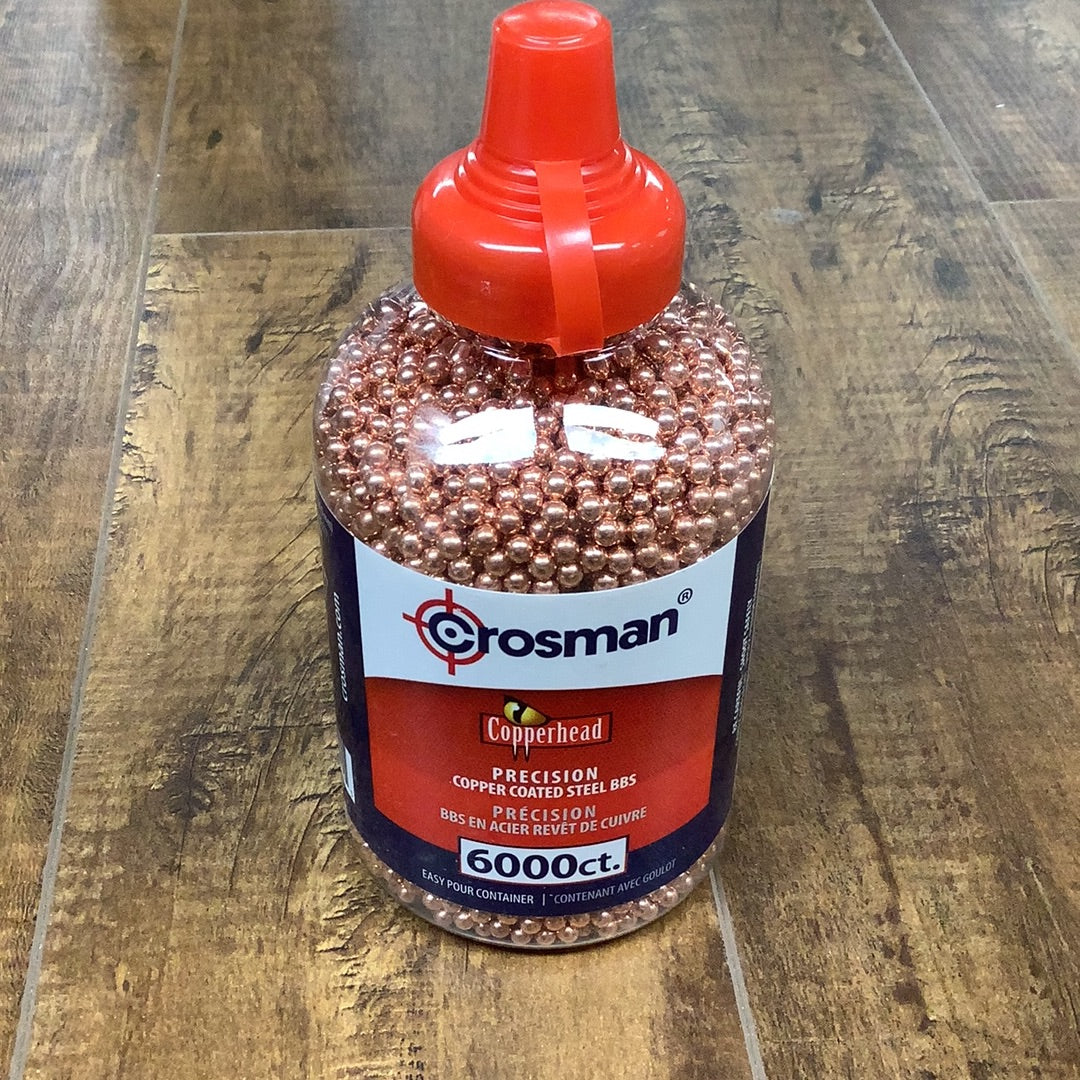 Crosman .177 Caliber Copperhead BBs – 6000 Count Steel Ammo For Airgun Pistols