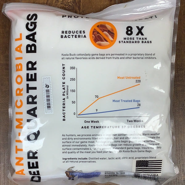 Koola buck anti microbial deer quarter bags