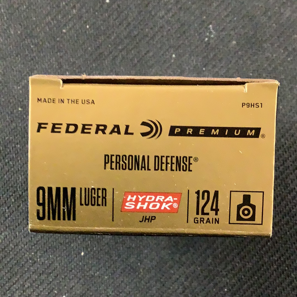 Federal Premium 9mm 124gr JHP