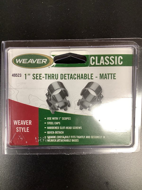 Weaver 49523 1” See Thru Scope Rings