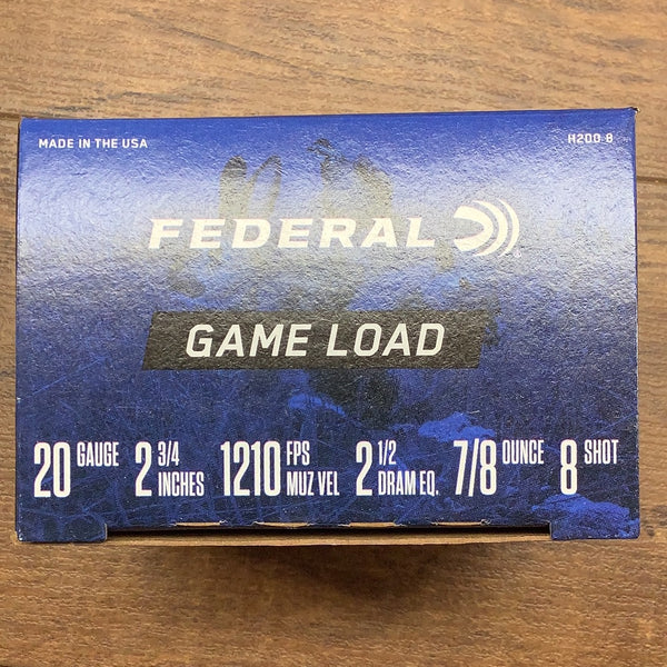 Federal 20ga 2.75” #8 Game Load