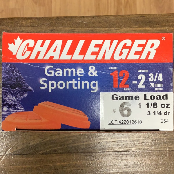 Challenger 12ga 2.75” #6 lead game load