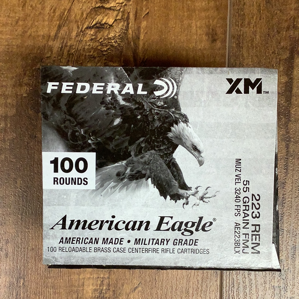 Federal American Eagle .223 rem 55gr FMJ 100 rnds
