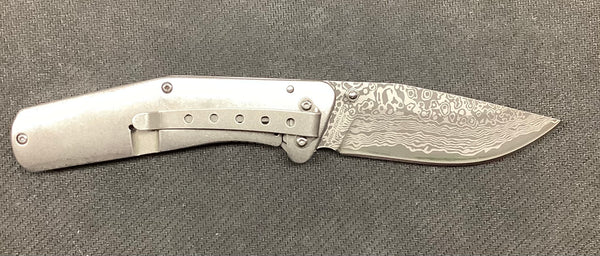 Ruko Folding Damascus (laser etched) Knife