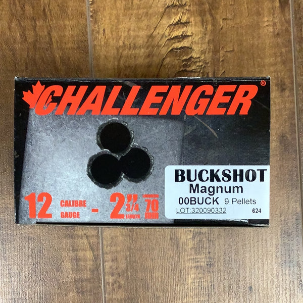 Challenger 12ga 2 3/4” 00buck 9 pellets