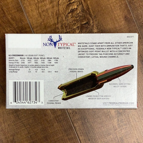 Federal non-typical white tail 6.5 Creedmoor 140gr SP