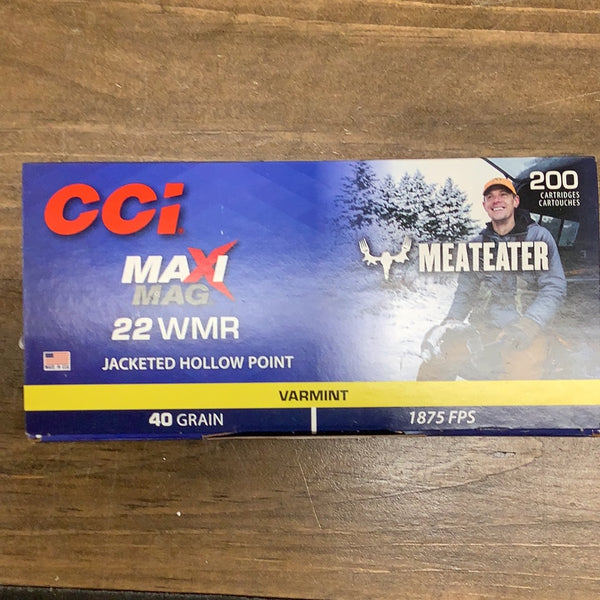 CCI .22wmr maxi mag 40gr jhp “meat eater” 200 rnds