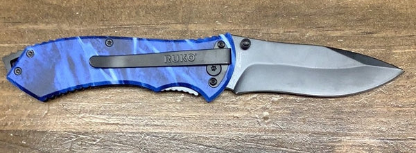 Ruko folding knife, blue