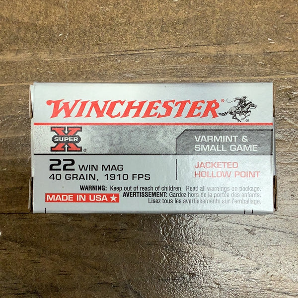 Winchester 22 win mag 40gr JHP
