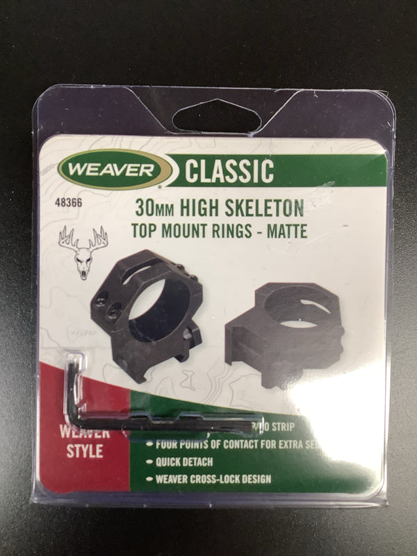Weaver 48366 30mm High Scope Rings
