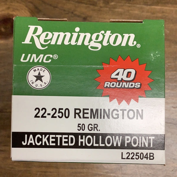 Remington UMC 22-250 50gr 40rnds JHP