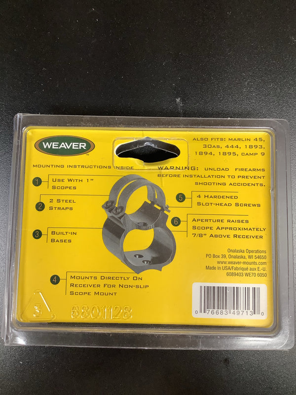 Weaver 40713 1” See Thru Scope Rings