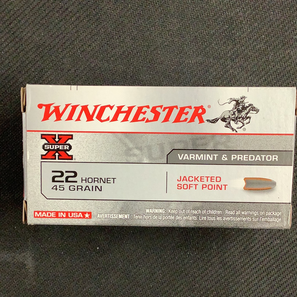 Winchester .22 Hornet 45gr JSP