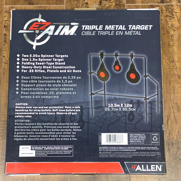 Allen EZ Aim Rimfire & Air Rifle Spinning Steel Target