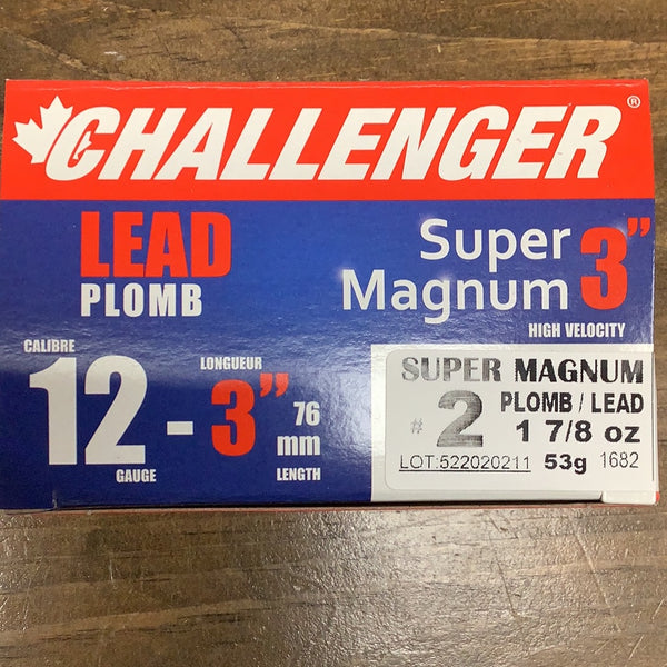 Challenger 12ga 3” #2 lead