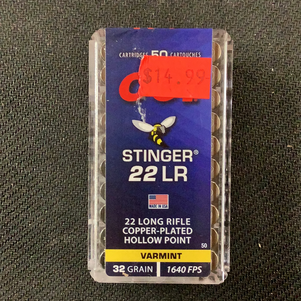 CCI Stinger .22 lr 32gr HP