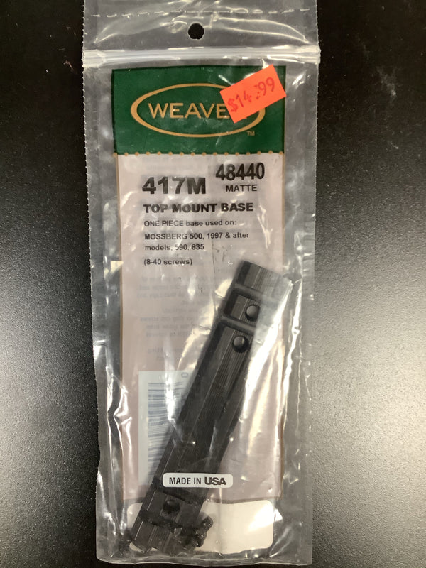 Weaver 417M 48440 Mossberg 500 Scope Base