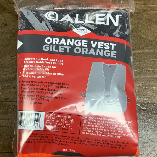 Allen Youth Orange Vest