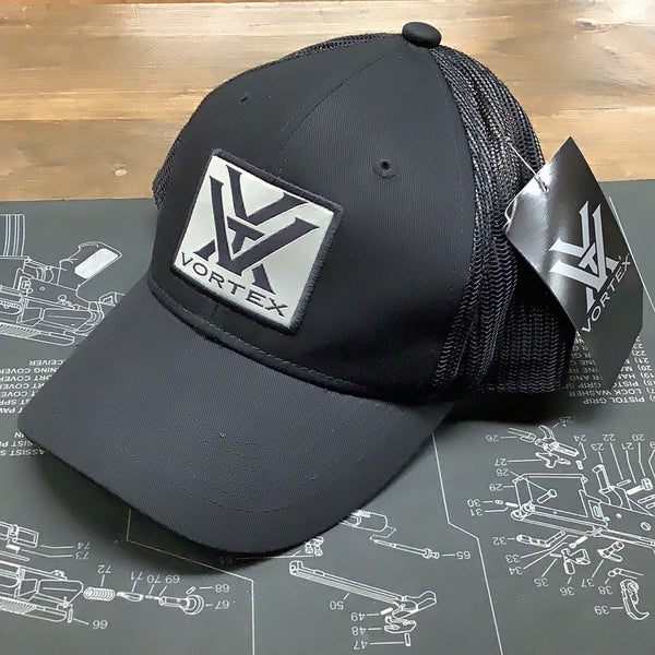 Vortex cap, black patch logo VT-220-34-BLK