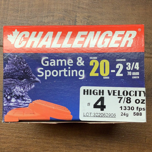 Challenger 20ga 2.75” HV #4 lead (10044)