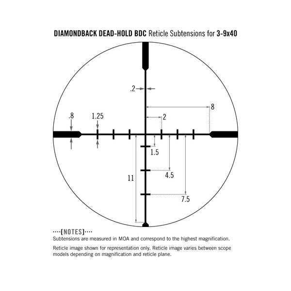 Vortex Diamondback 3-9x40 Riflescope BDC or V-Plex