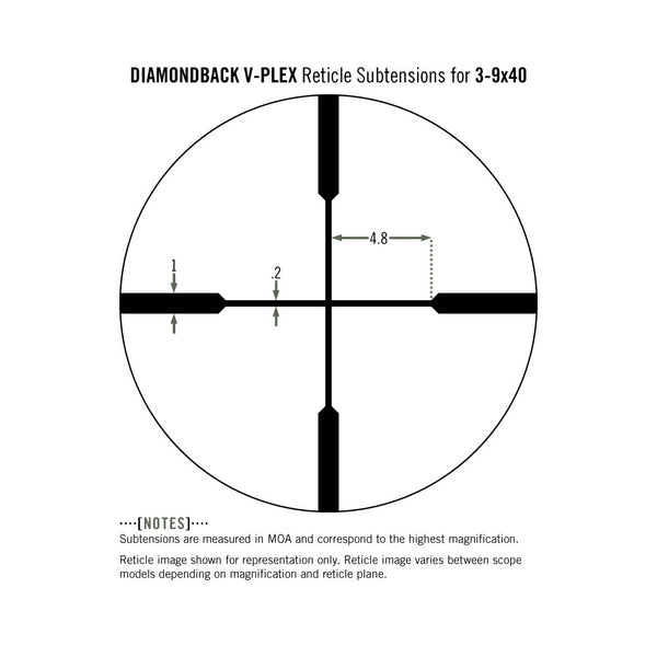 Vortex Diamondback 3-9x40 Riflescope BDC or V-Plex